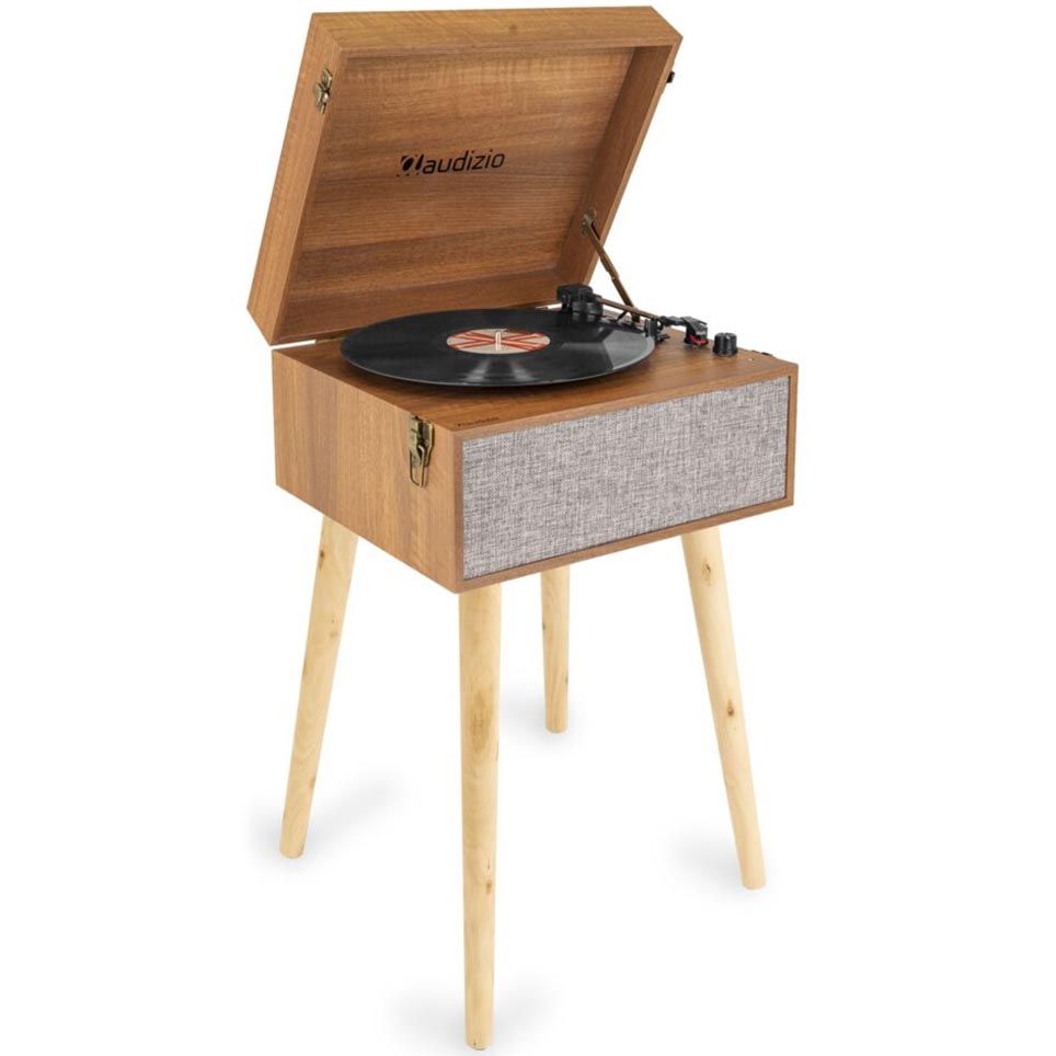 Audizio Fremont Record Player with Stand - Wood Finish