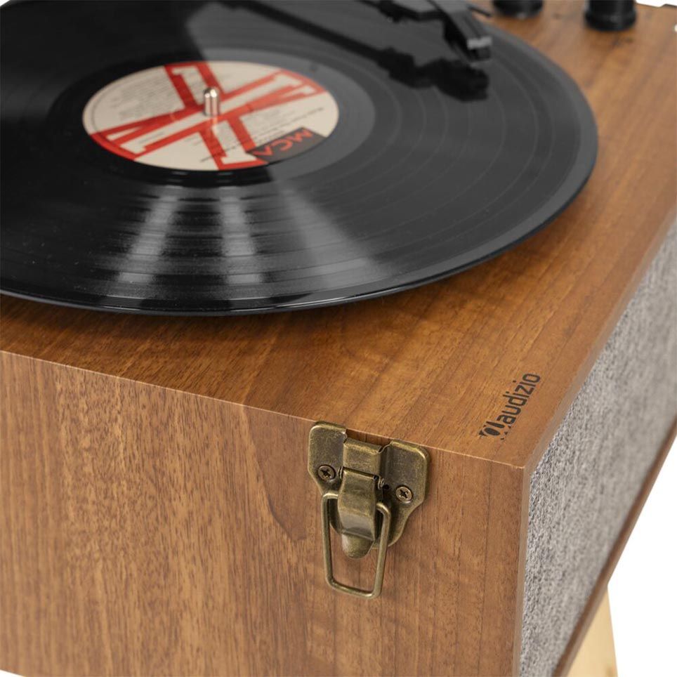 Audizio Fremont Record Player with Stand - Wood Finish