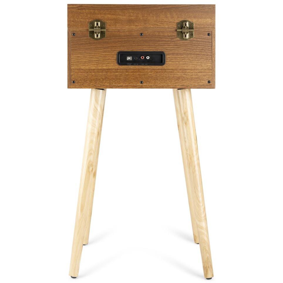 Audizio Fremont Record Player with Stand - Wood Finish