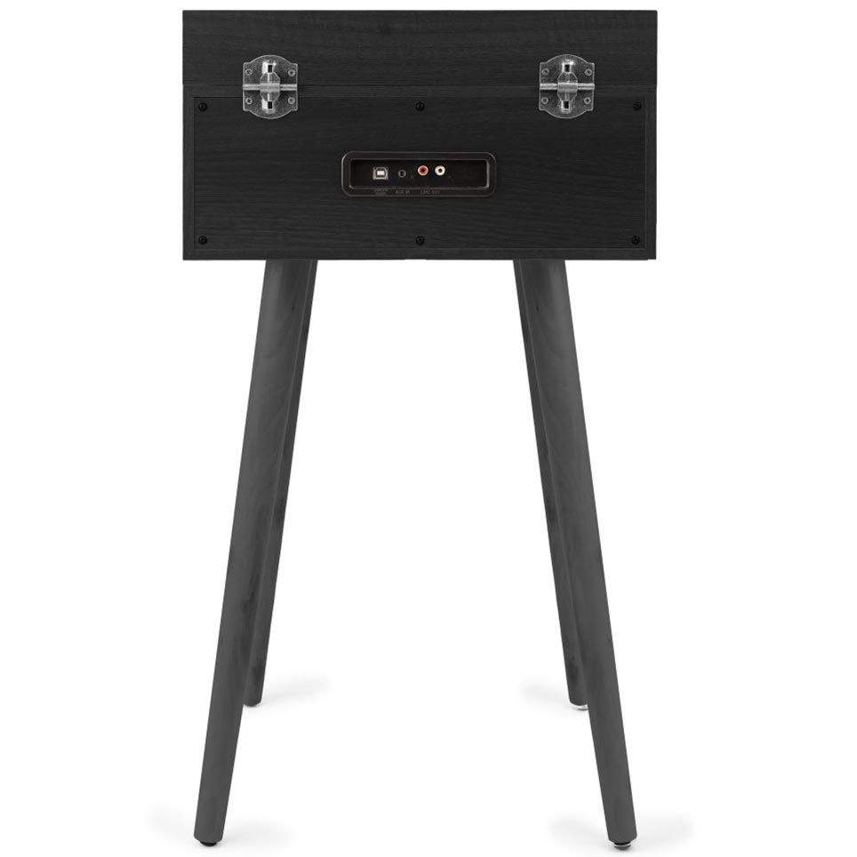 Audizio Fremont Record Player with Stand Black
