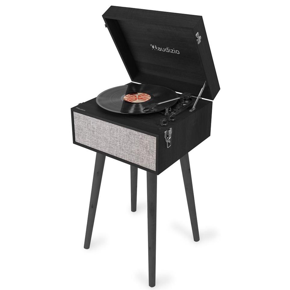 Audizio Fremont Record Player with Stand Black