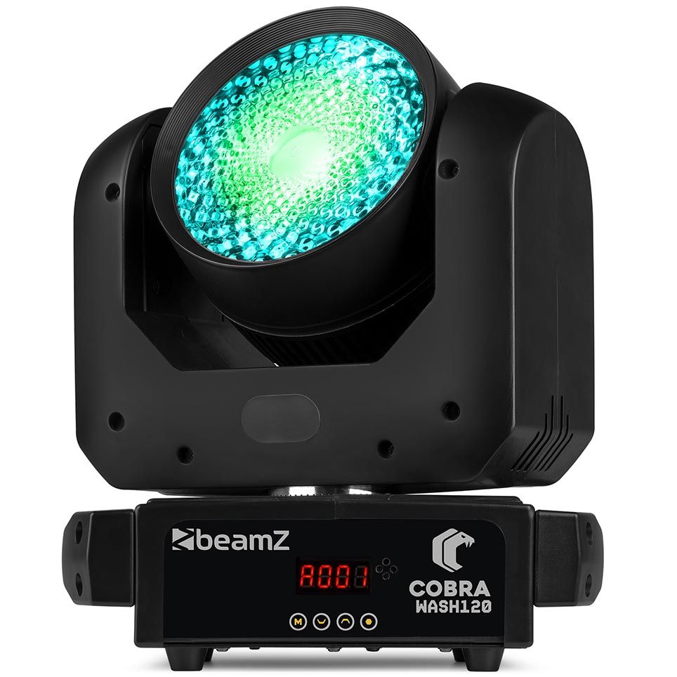 Beamz Cobra Wash120 LED Moving Head with LED Ring
