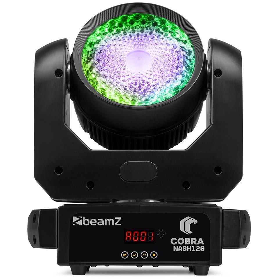 Beamz Cobra Wash120 LED Moving Head with LED Ring