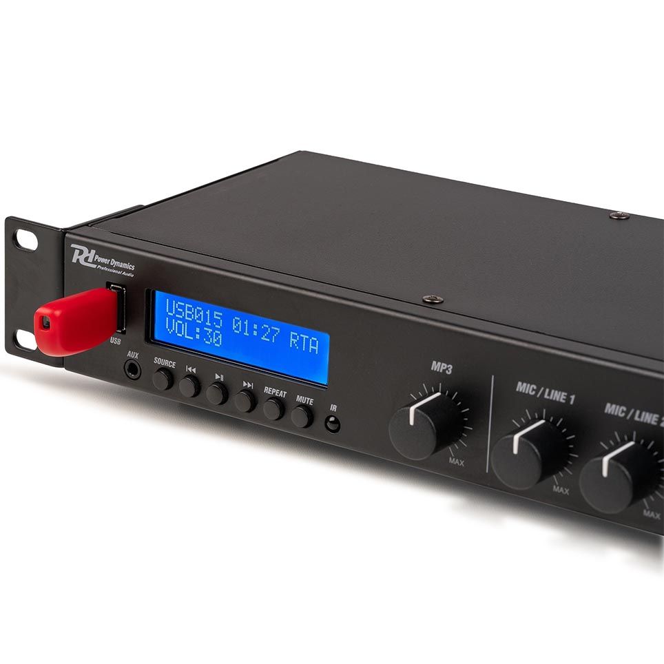 Power Dynamics PDC90 Media Player with Amplifier DAB+/USB/MP3/BT