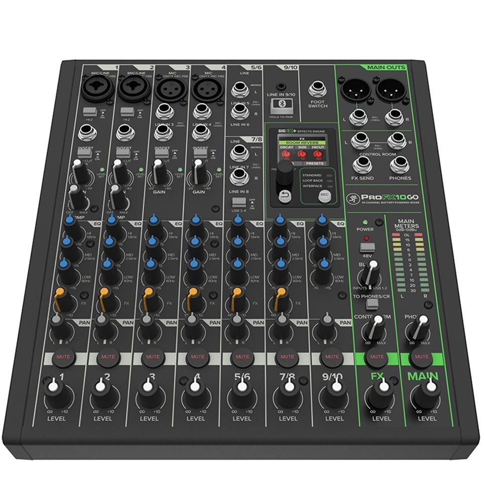 MACKIE ProFX10 GO Battery-Powered Mixer