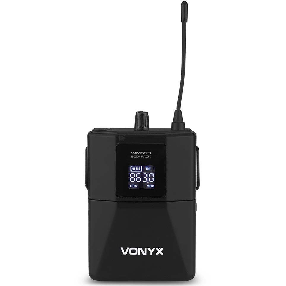 Vonyx WM552B Dual Wireless Bodypack Microphone Set