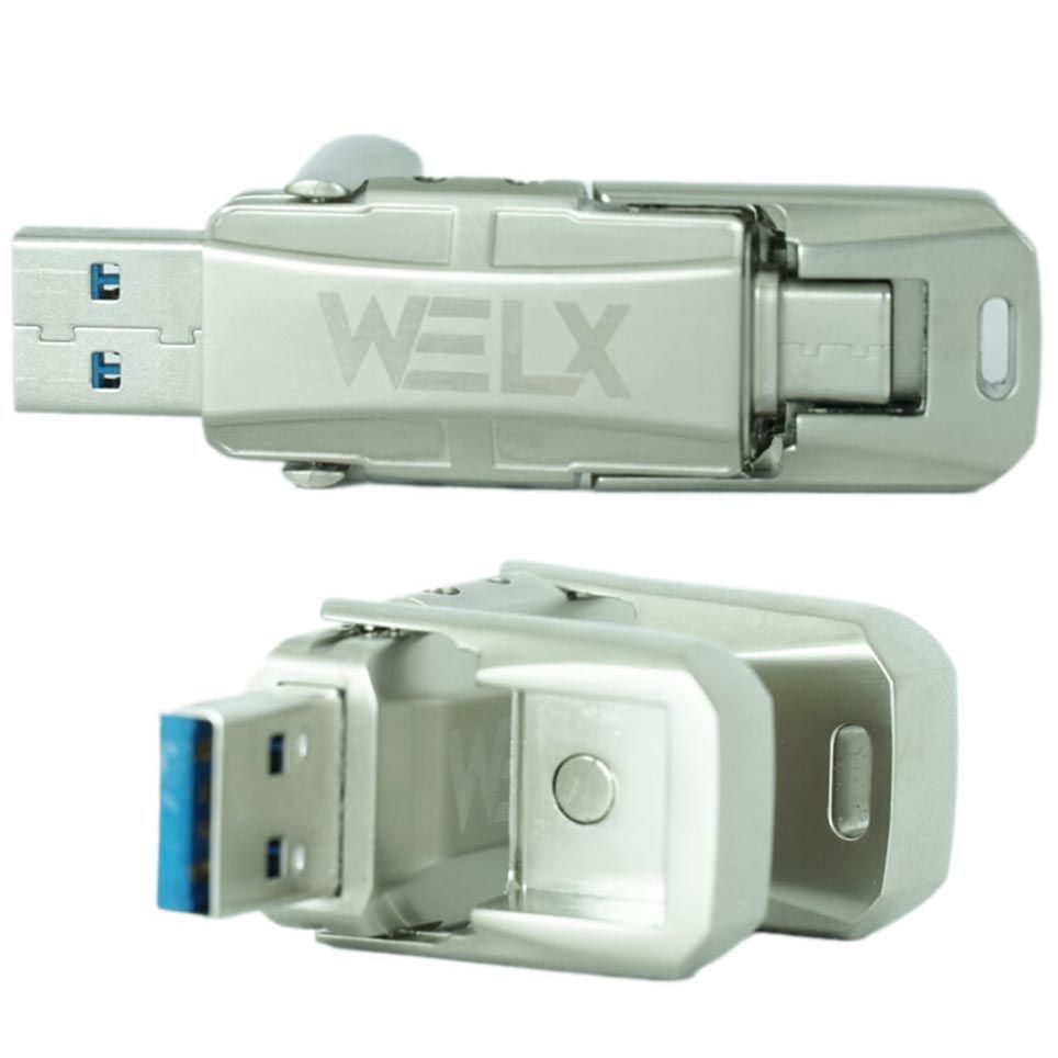 Welx USB Drive ULTRAFAST 3.2 128GB – 500MB/s Dual USB-C & USB-A
