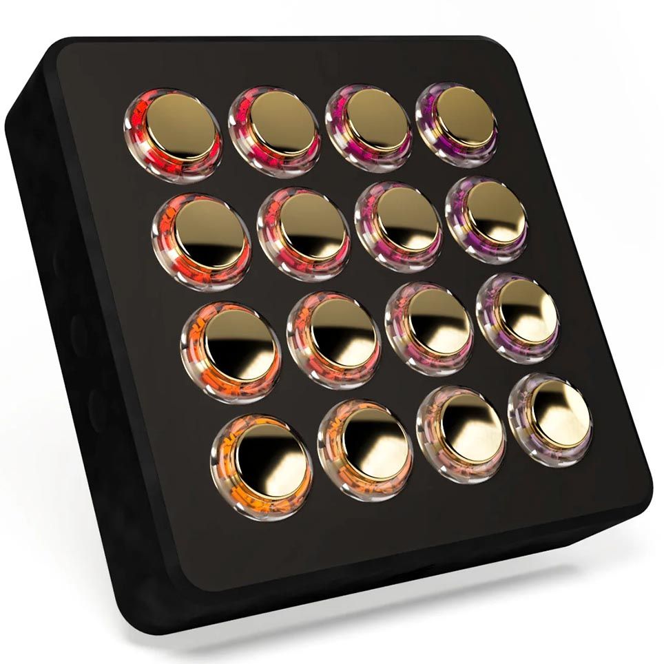 DJ Tech Tools Midi Fighter Spectra MIDI Controller – Gold