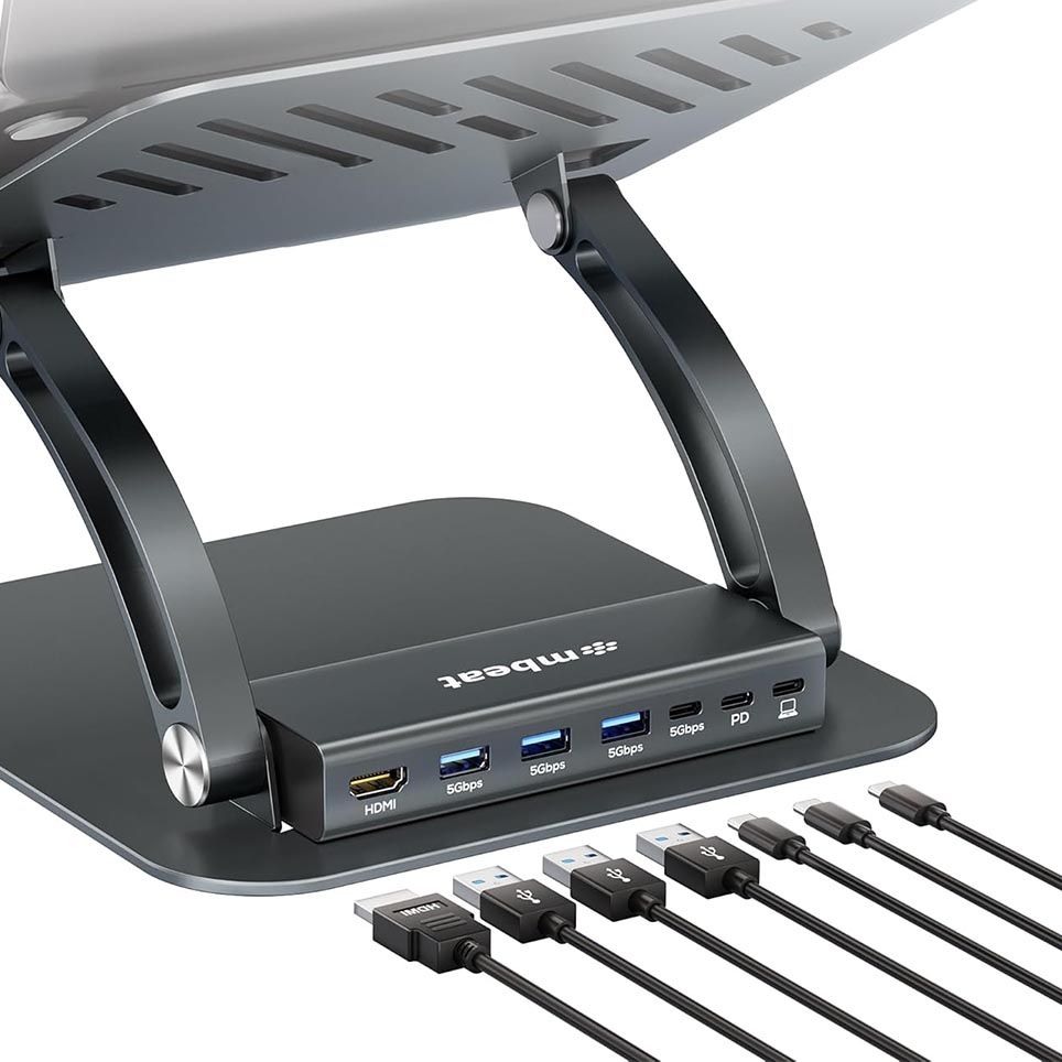 Mbeat Stage P6 Laptop Stand with USB-C Dock