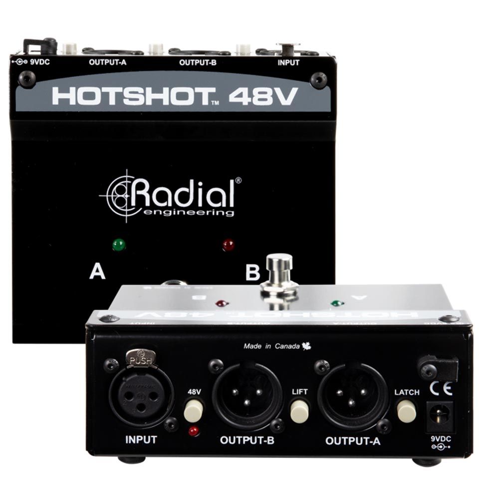 Radial HotShot 48V Phantom Power Supply & Mic Switcher