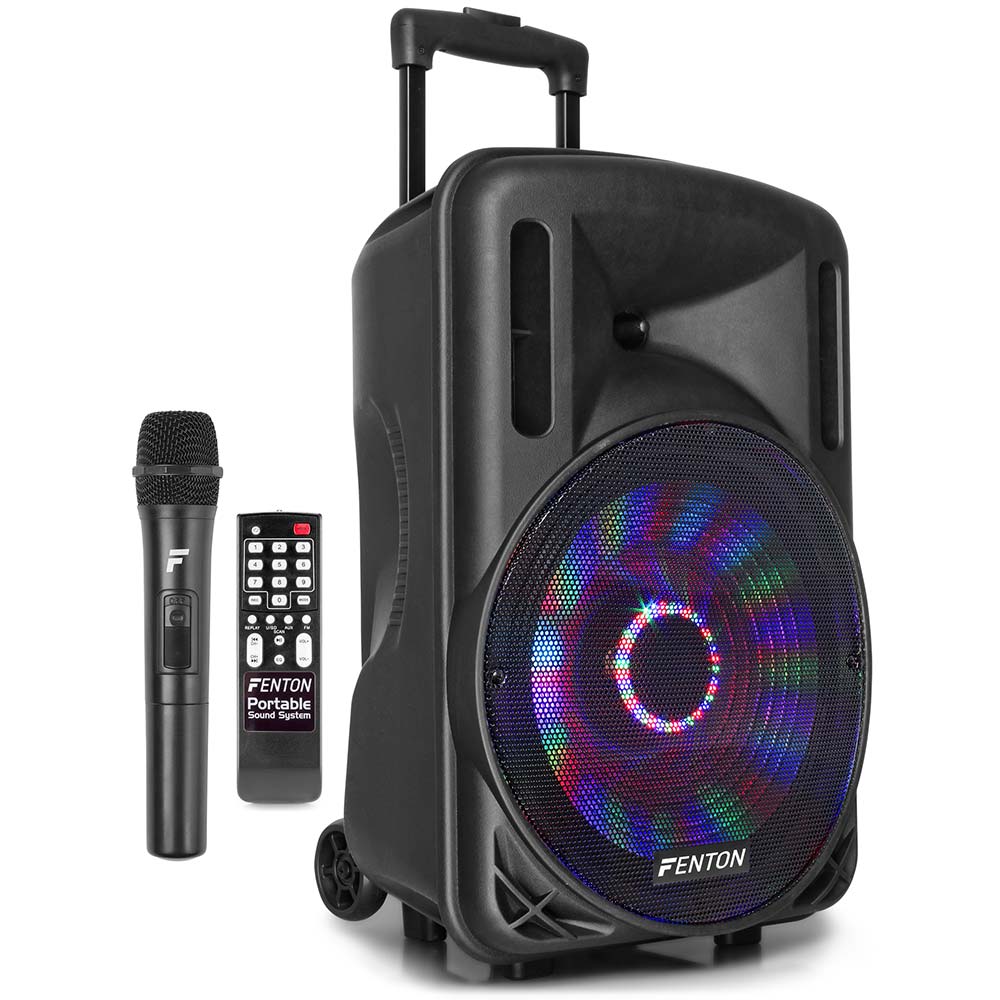 (B-STOCK) Fenton FT12LED Active Speaker 12 Inch 700W with LEDs
