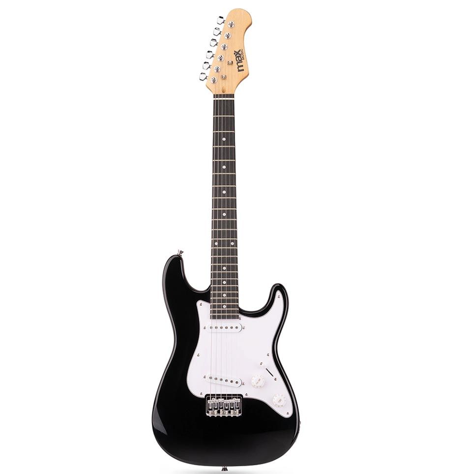 MAX GigKit Junior Electric Guitar Starter Pack- Black 3/4 Size