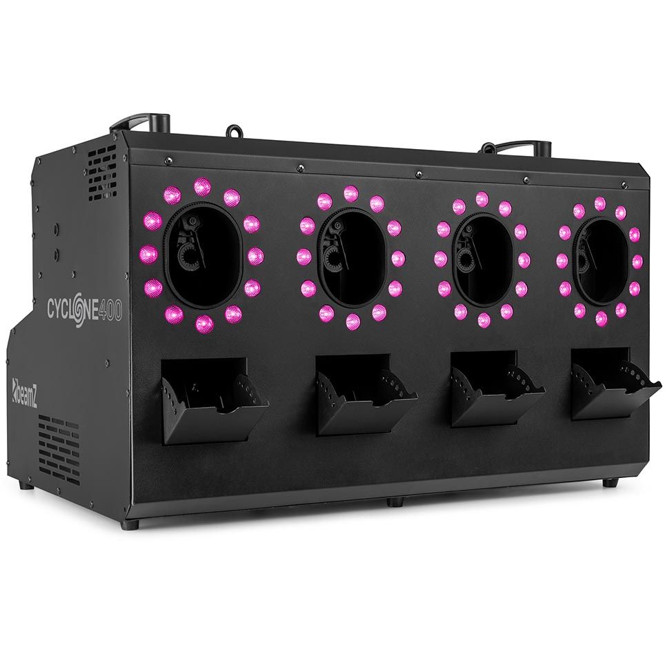 Beamz Cyclone400 Smoke & Bubble Machine with RGBW LEDs