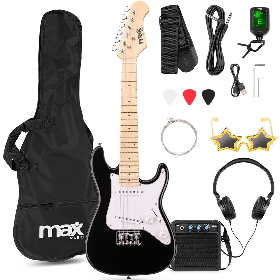 MAX GigKit Junior Electric Guitar Pack Black 1/4