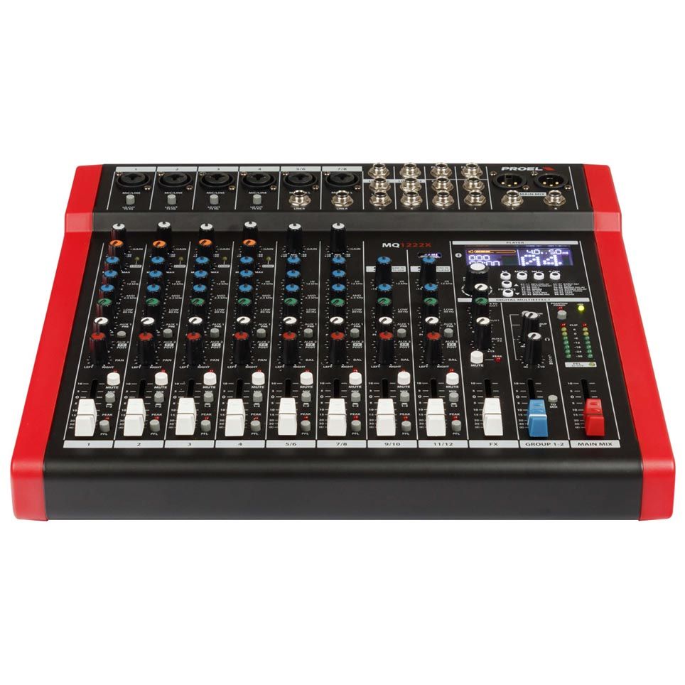 PROEL MQ1222X 12-Channel Compact Mixer with FX, USB & Bluetooth