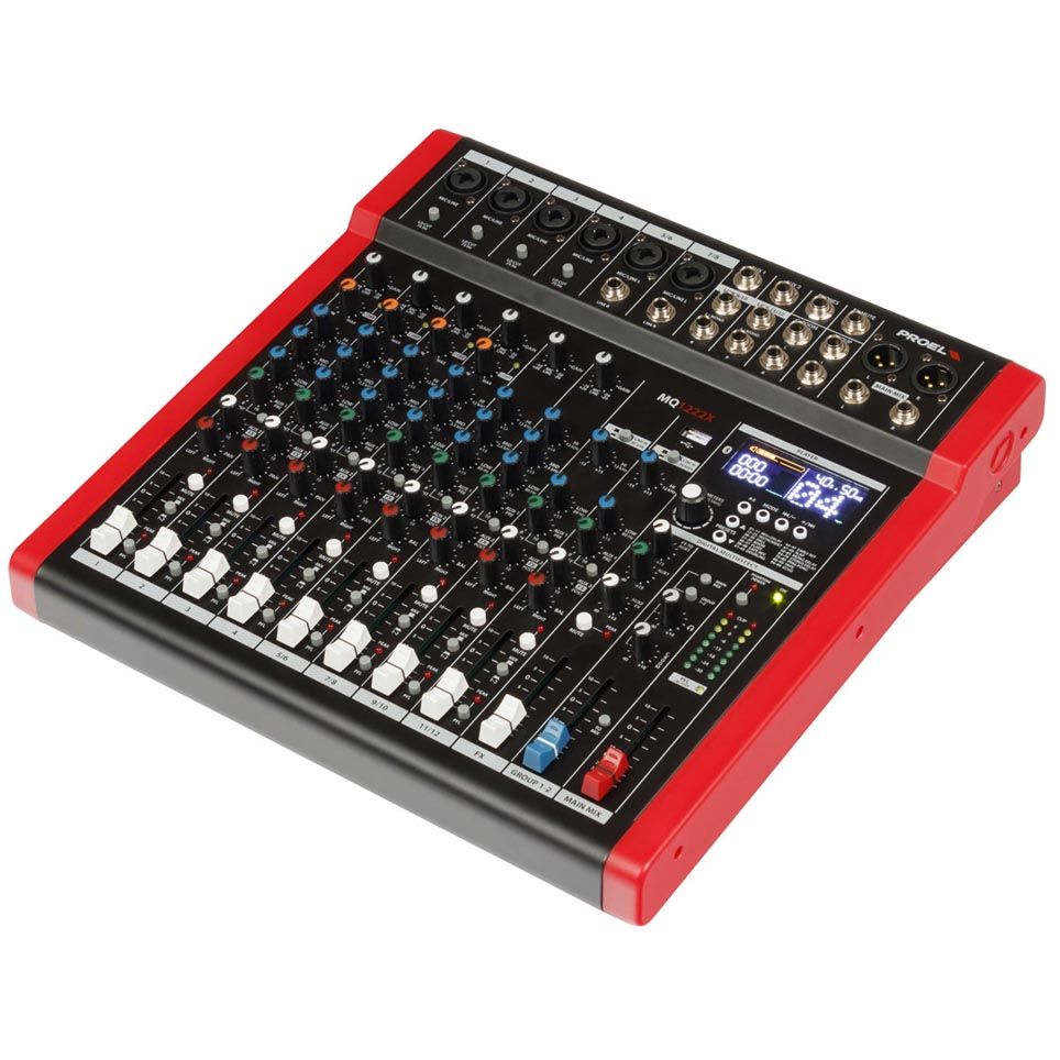 PROEL MQ1222X 12-Channel Compact Mixer with FX, USB & Bluetooth