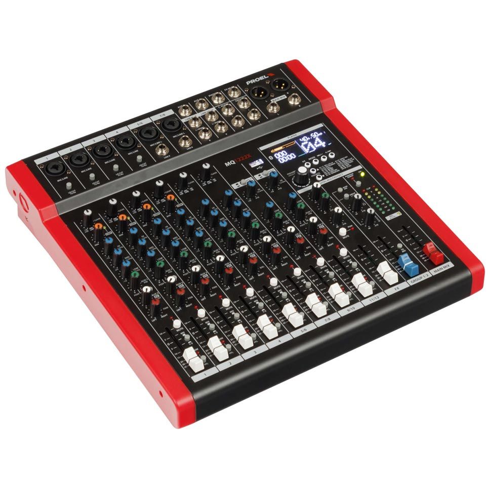PROEL MQ1222X 12-Channel Compact Mixer with FX, USB & Bluetooth