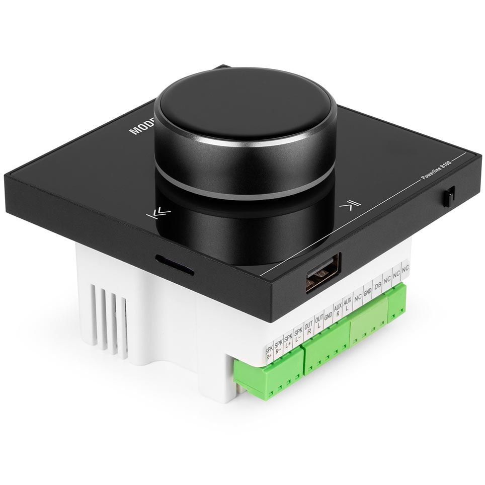 Power Dynamics Powerline B100B In Wall Audio Amplifier BT/LCD Black