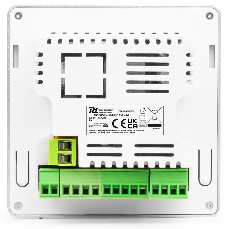 Power Dynamics Powerline B100B In Wall Audio Amplifier BT/LCD Black