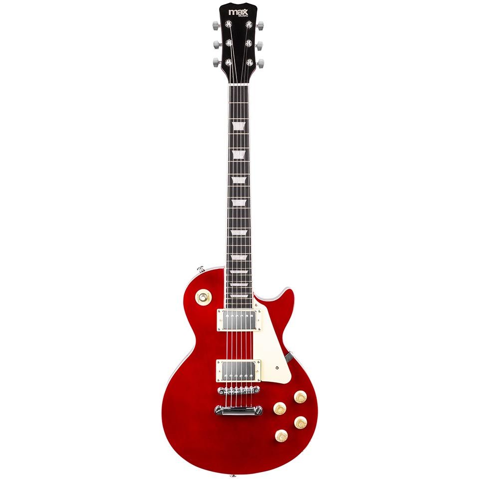 MAX GigKit Electric Guitar Pack LP Style - Dark Red