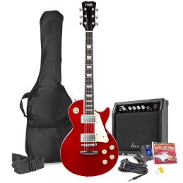 MAX GigKit Electric Guitar Pack LP Style - Dark Red