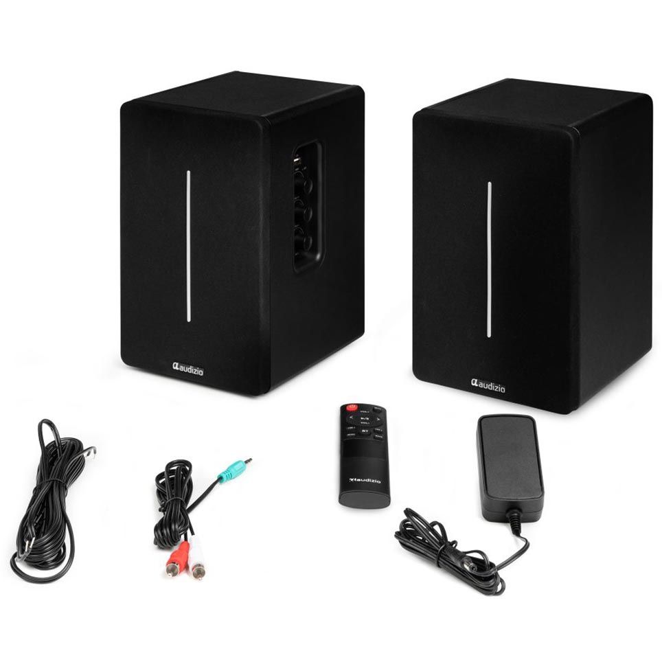 Audizio KS01B Active Bookshelf Speaker Set 120W BT - Black