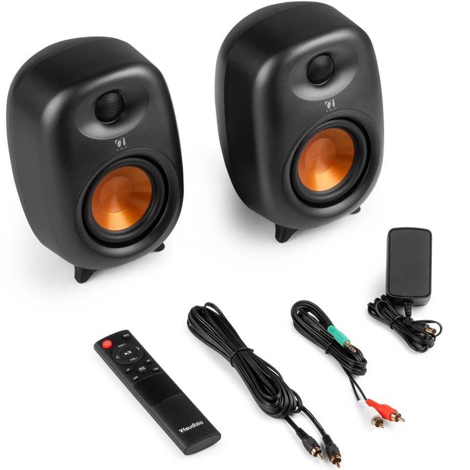 Audizio RS80 Active Bookshelf Speaker Set 160W BT