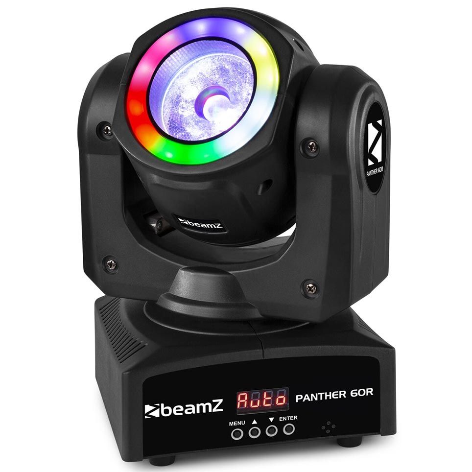 Beamz Panther 60R LED Beam Moving Head Light with Ring