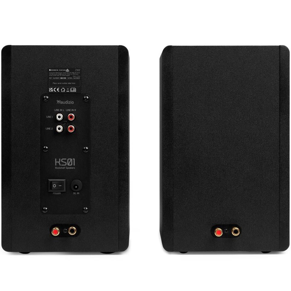 Audizio KS01 Active Bookshelf Speaker Set 80W Black