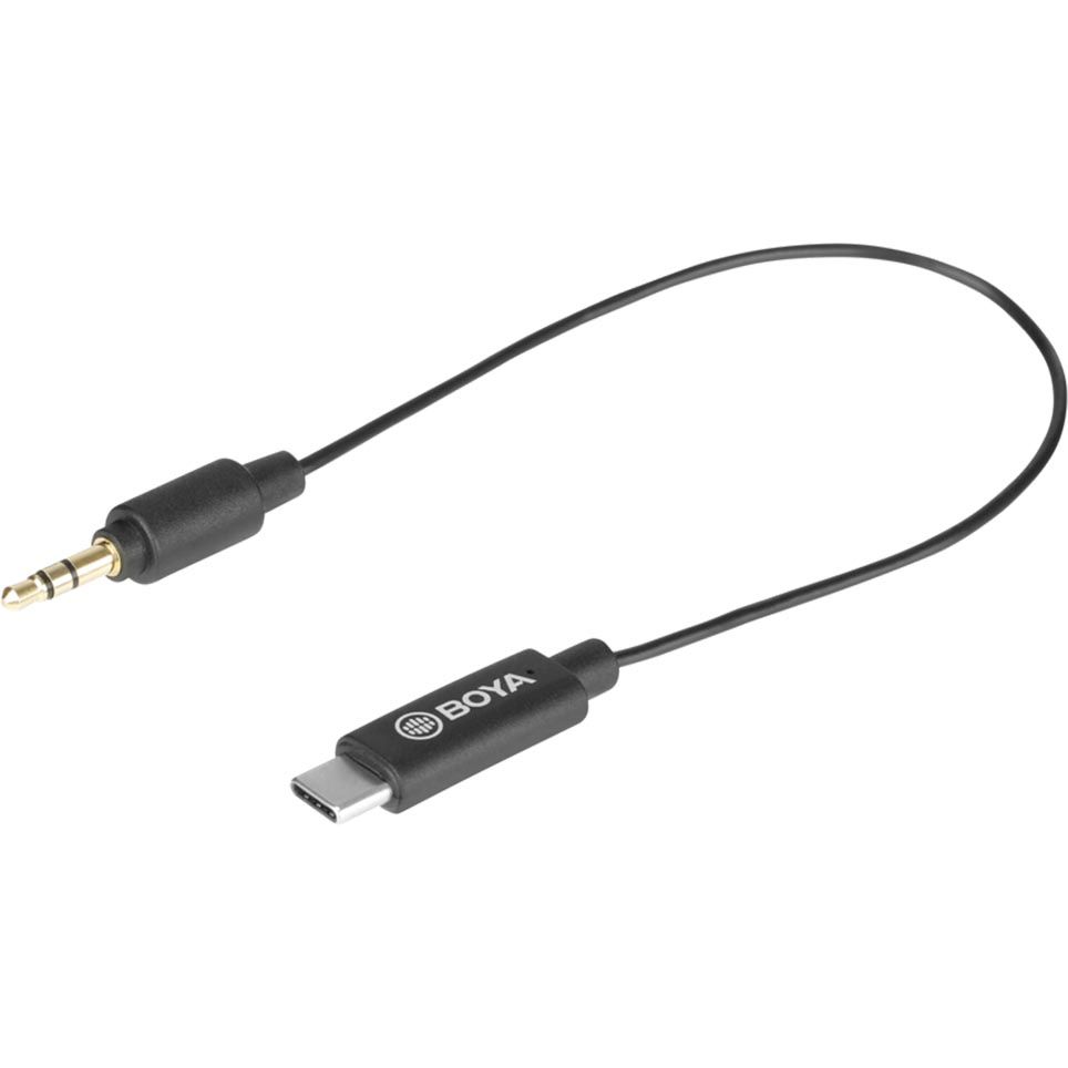 Boya BY-K2 3.5mm Male TRRS to USB-C Adapter Cable 22.86cm