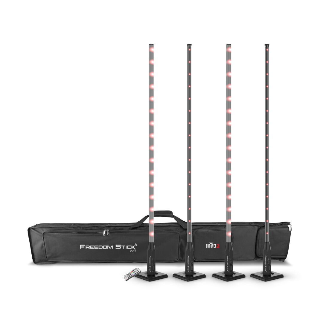 (B-STOCK) Chauvet DJ Freedom Stick X4 LED Array Light Wireless – 4 Pack