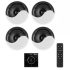 Power Dynamics Powerline B100BSet In-Wall Audio Amplifier with 4 Ceiling Speakers