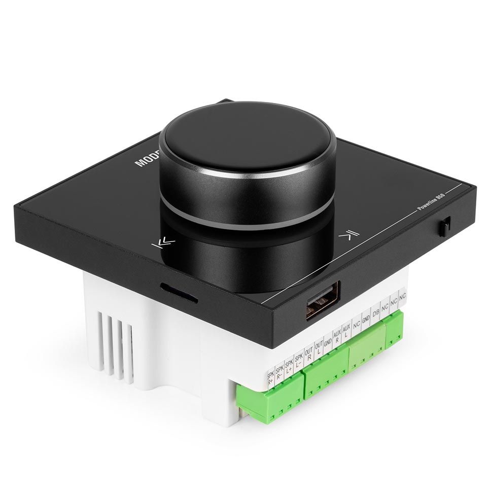 Power Dynamics Powerline B50B In Wall Audio Amplifier BT/LCD Black