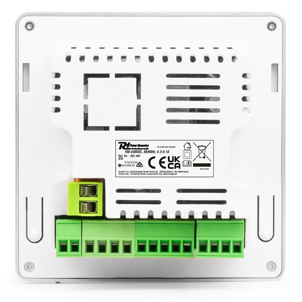 Power Dynamics Powerline B50B In Wall Audio Amplifier BT/LCD Black