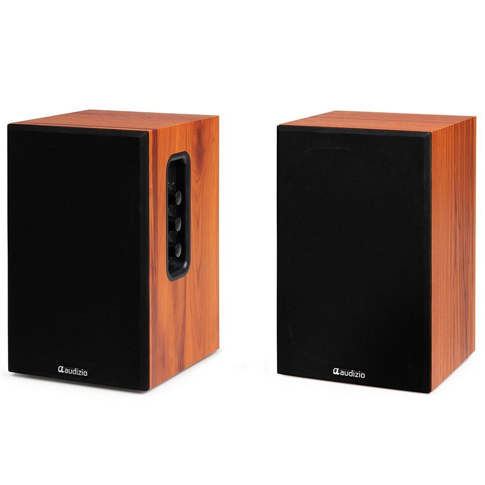Audizio KS02 Active Bookshelf Speaker Set 80W BT Wood