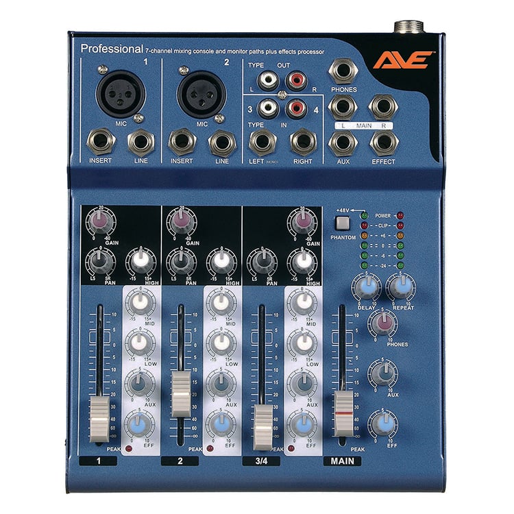 (B-STOCK) AVE Strike 4 PA Mixer with Delay 4 Channel