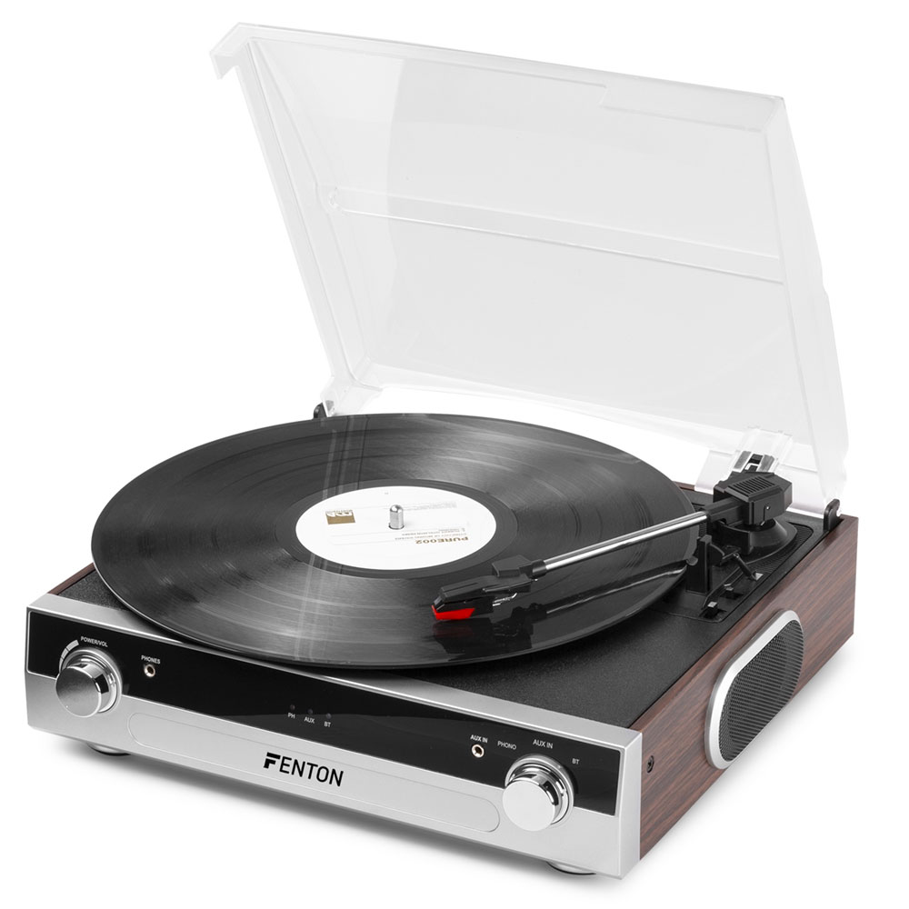 () Fenton RP102A Record Player with BT (Aluminium/Wood)