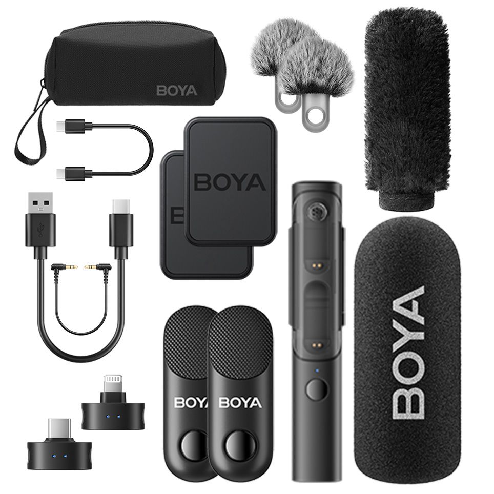 BOYA Magic-02 Transformable AI-Powered Mini Wireless Microphone
