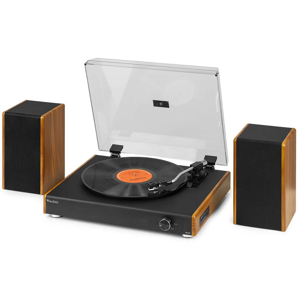 Audizio RP335 Vintage Record Player with speakers Wood