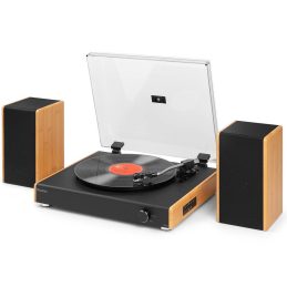 Audizio RP335BB Vintage Record Player with speakers Bamboo