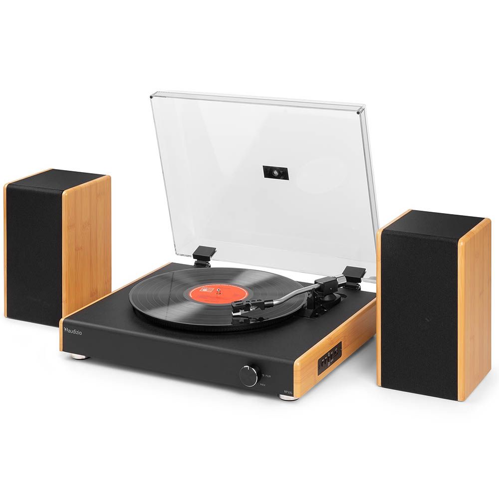 Audizio RP335BB Vintage Record Player with speakers Bamboo