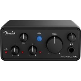Fender Studio AudioBox GO Ultra-Compact Mobile 2x2 USB-C Audio Interface (Black)