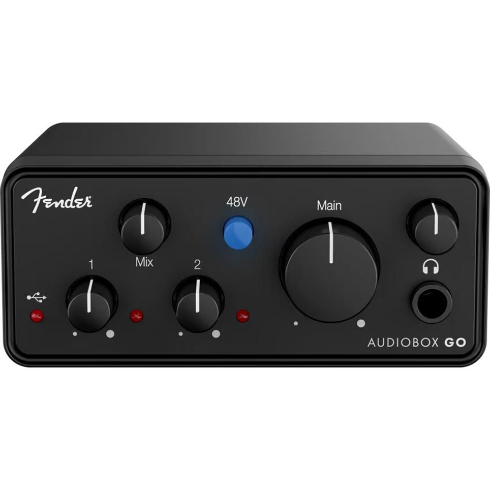 Fender Studio AudioBox GO Ultra-Compact Mobile 2x2 USB-C Audio Interface (Black)