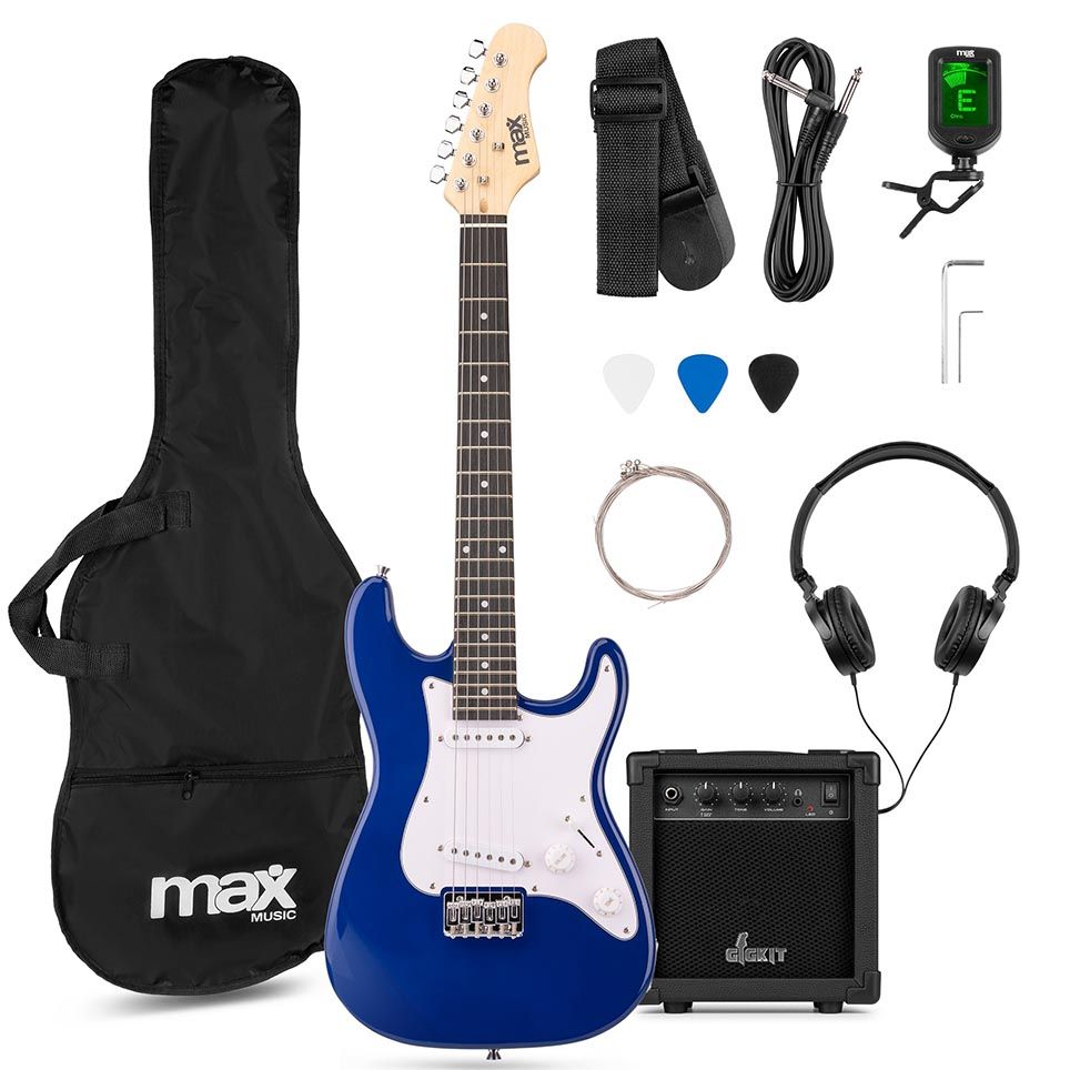 Max GigKit Junior Electric Guitar Pack 3/4 in Blue