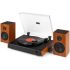 Audizio RP337W Record Player with Wireless Speakers – Wood