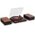Audizio Tupelo Record Player Set Bluetooth with 2 Speakers (Wood)