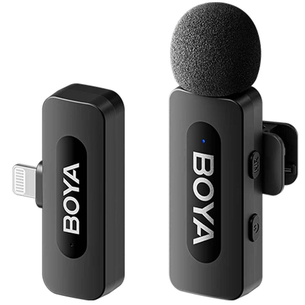 BOYA BY-V1 2.4GHz Wireless Microphone (1+1 for Lighting) MFI Certified