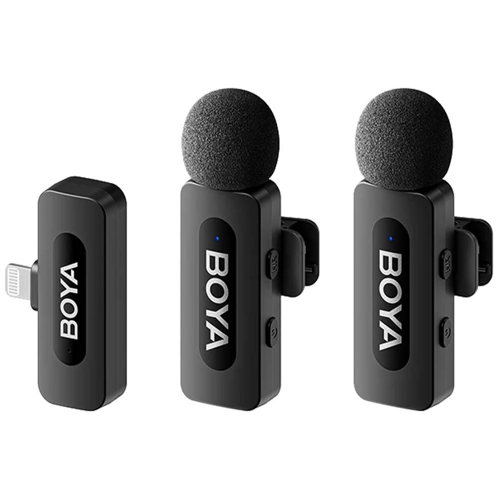 BOYA BY-V 2.4GHz Wireless Microphone (1+1 for Lighting) with MFI Certificate