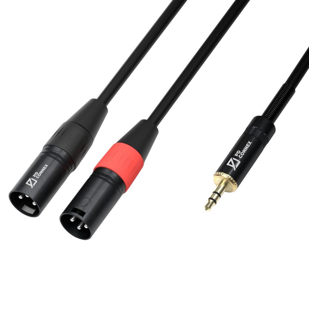 Power Dynamics CX70-3 Cable 2x XLR Male - 3.5mm Stereo 3.0m