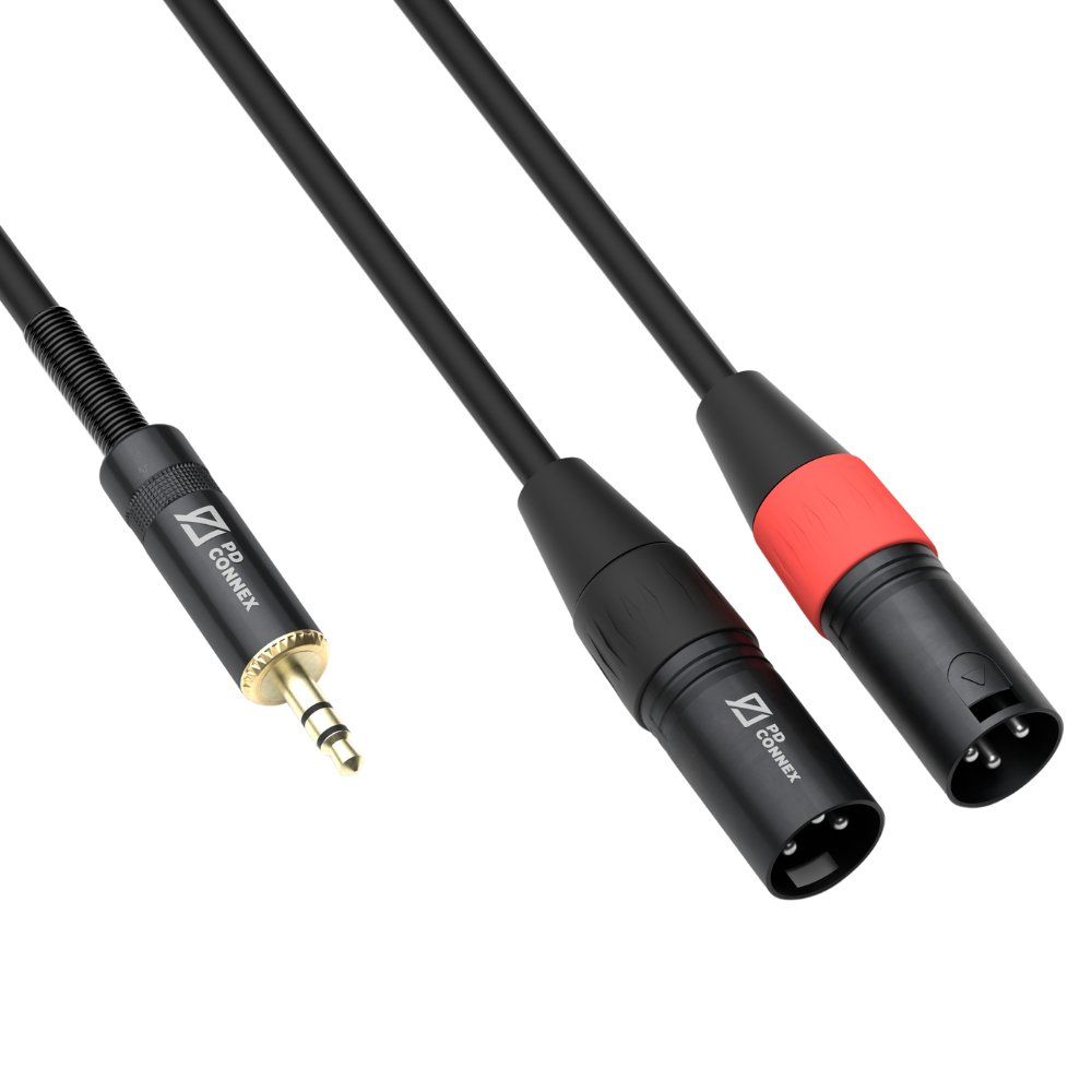 Power Dynamics CX70-3 Cable 2x XLR Male - 3.5mm Stereo 3.0m